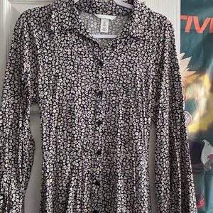 Floral mini-dress with belt tie